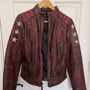 Genuine Leather Black Rivet jacket